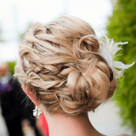 side-curly-bun-upstyle-for-prom-bridesmaid-bride-wedding-graduation